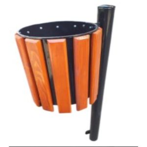 Cos gunoi metal si lemn 2